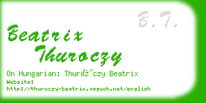 beatrix thuroczy business card